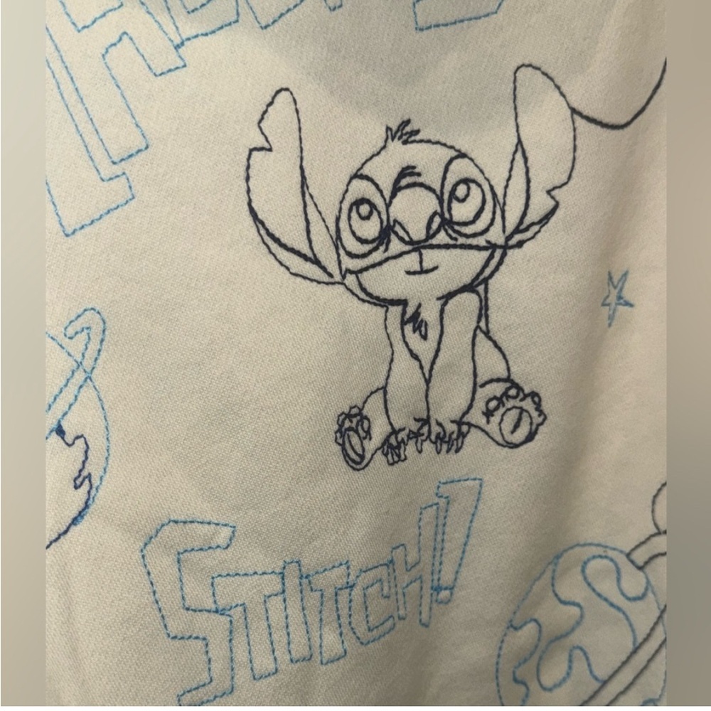 Disney Cream Jacket with Blue Stitch Embroidered Design - Picture 3 of 3